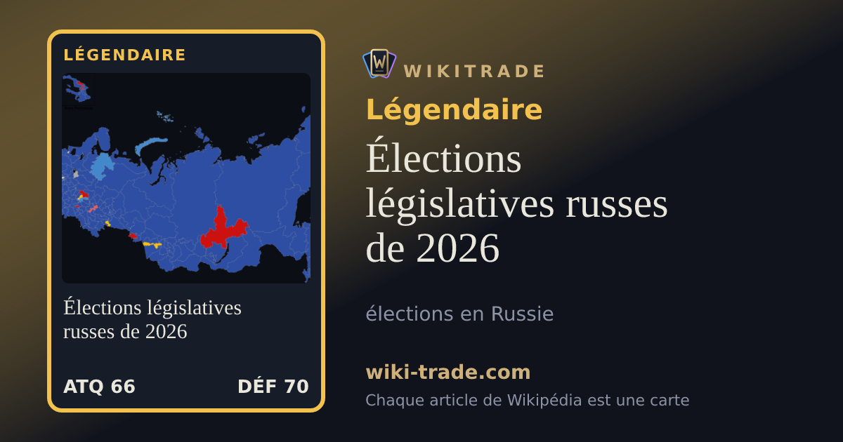 Élections législatives russes de 2026 — carte Légendaire