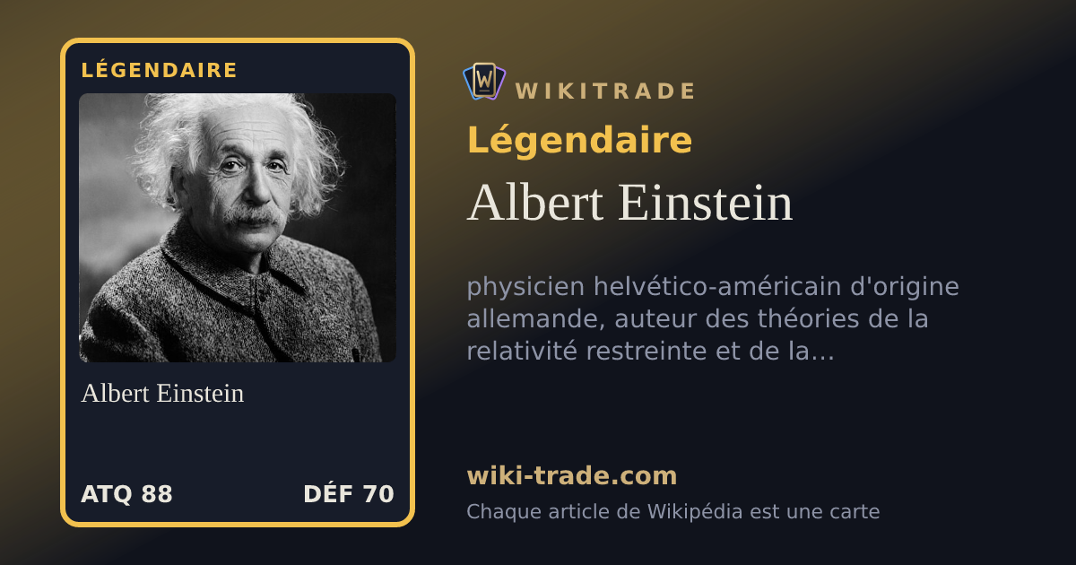 Albert Einstein — carte Légendaire