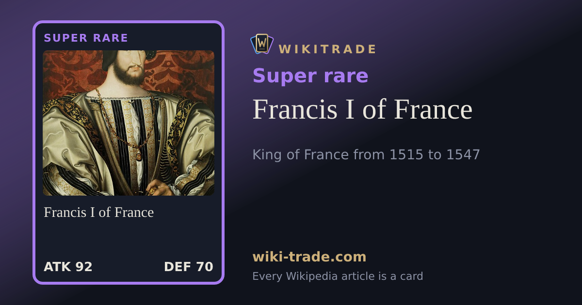 Francis I of France — Super rare card