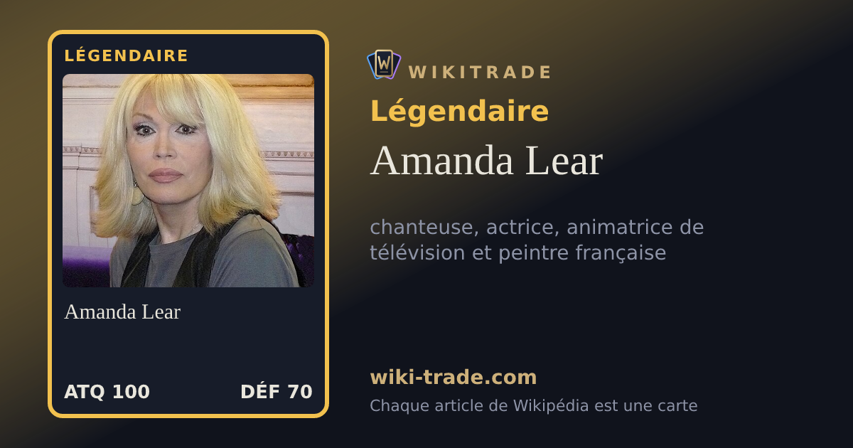 Amanda Lear — carte Légendaire