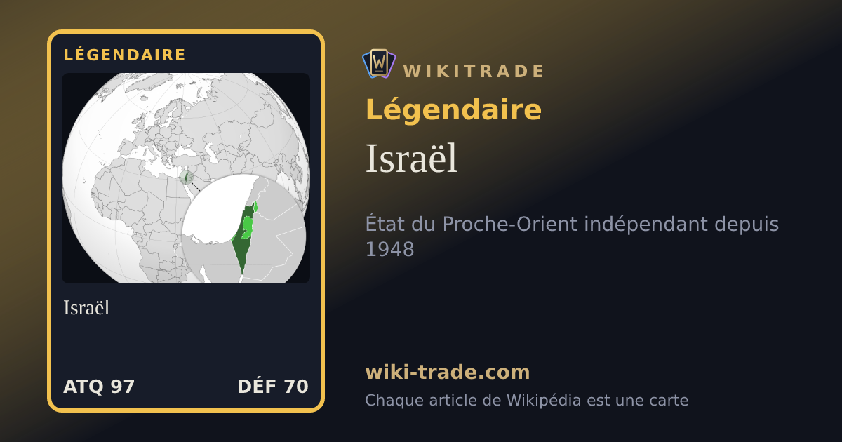 Israël — carte Légendaire