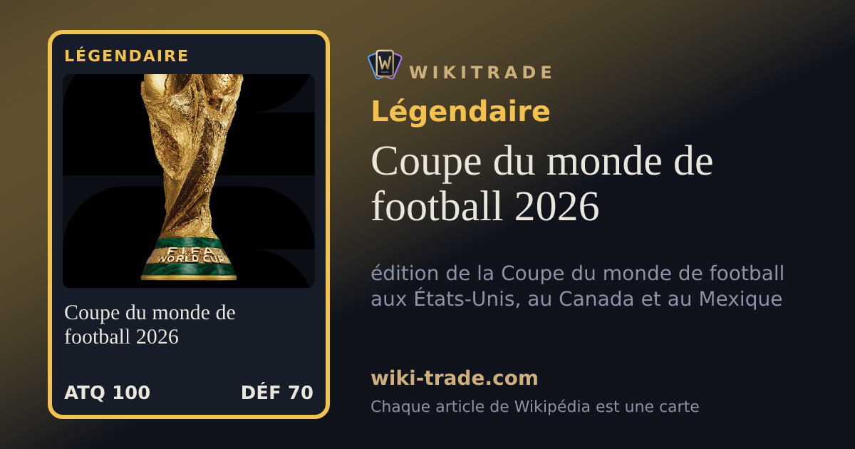 Coupe du monde de football 2026 — carte Légendaire