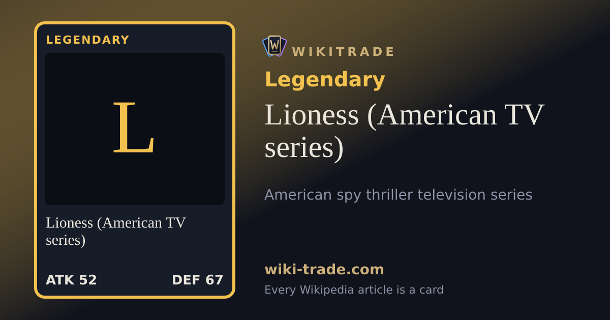 Lioness (American TV series) — Legendary card