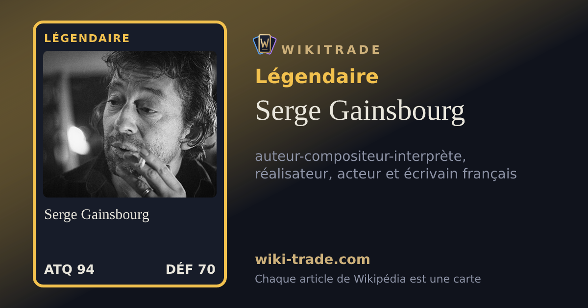 Serge Gainsbourg — carte Légendaire