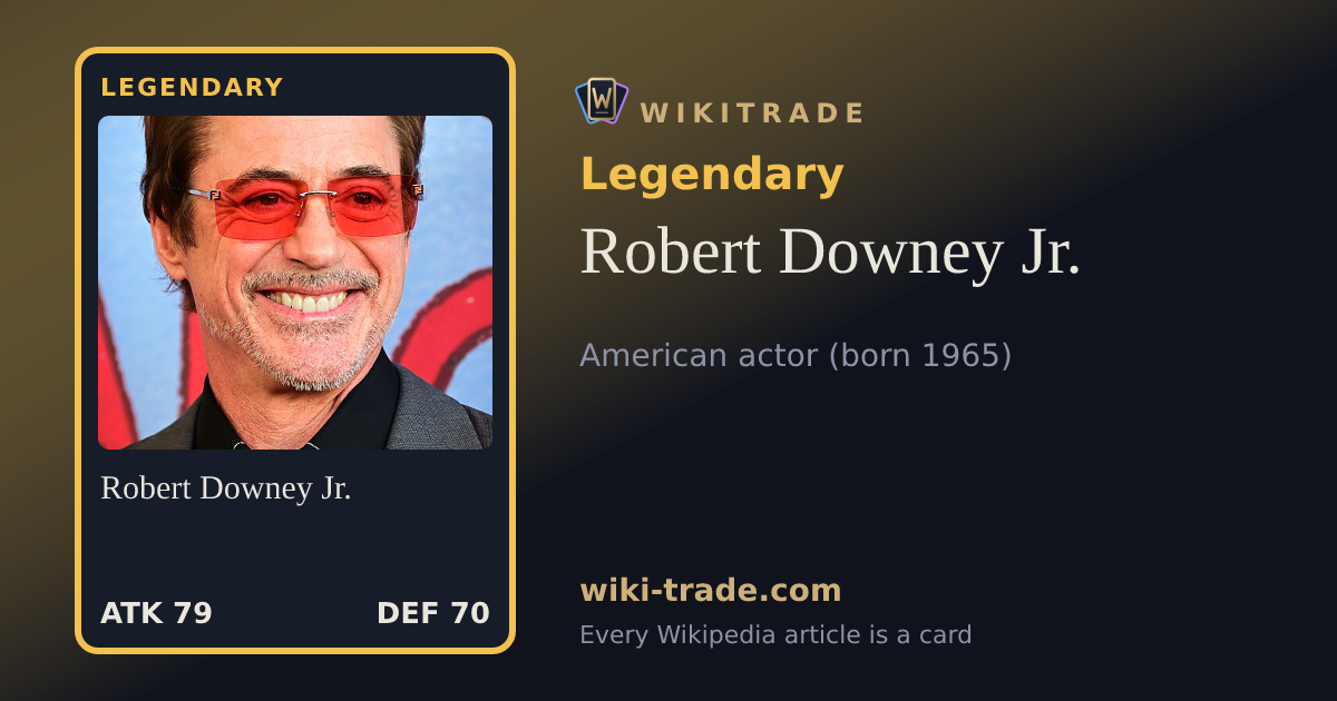 Robert Downey Jr. — Legendary card