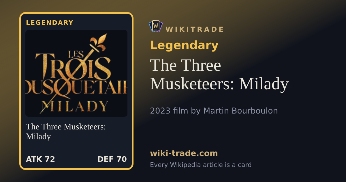 The Three Musketeers: Milady — Legendary card