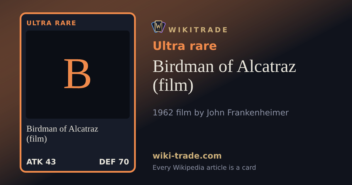 Birdman of Alcatraz (film) — Ultra rare card