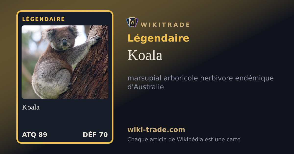 Koala — carte Légendaire