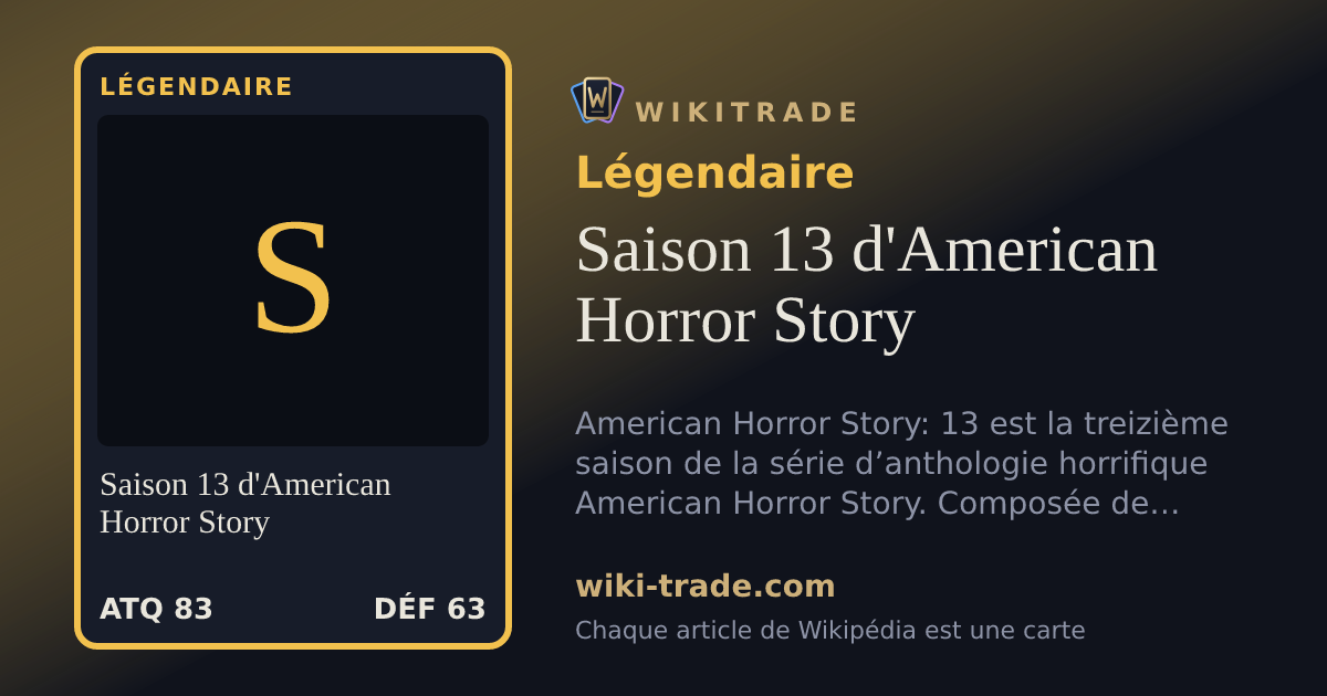 Saison 13 d'American Horror Story — carte Légendaire