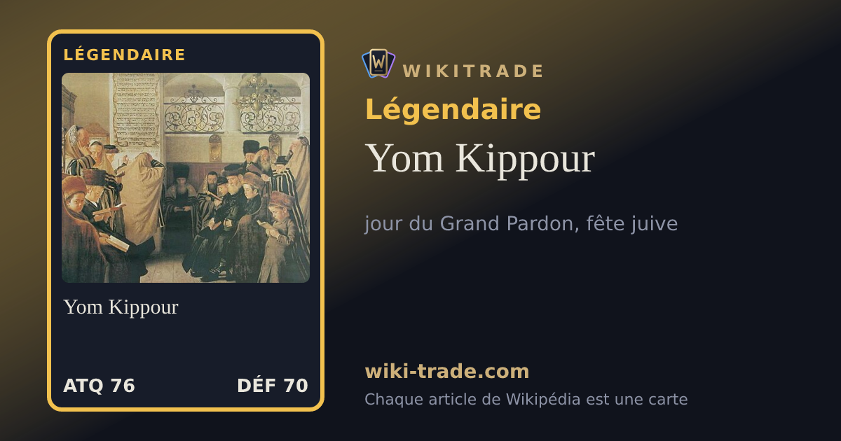 Yom Kippour — carte Légendaire