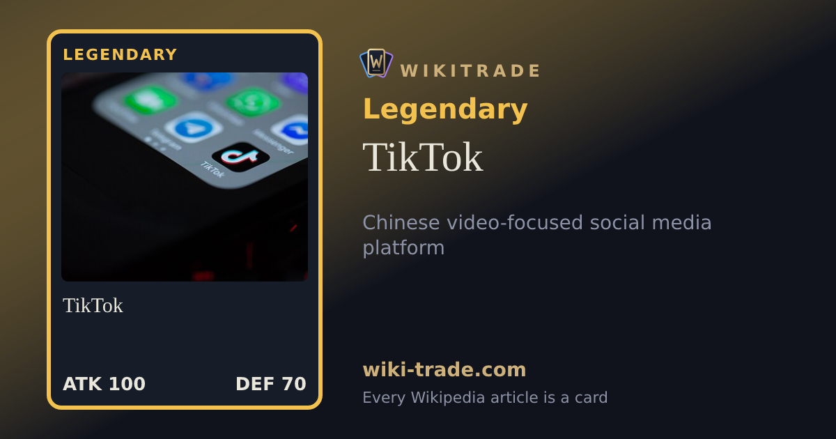 TikTok — Legendary card