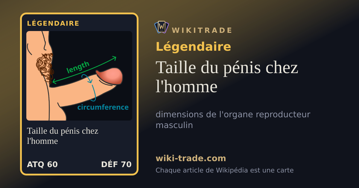 Taille du pénis chez l'homme — carte Légendaire