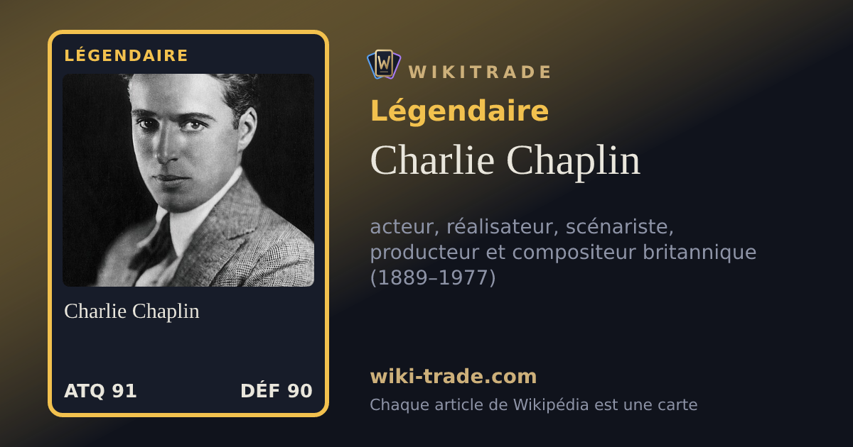 Charlie Chaplin — carte Légendaire