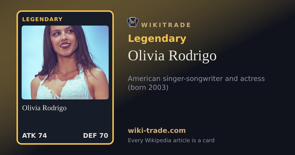 Olivia Rodrigo — Legendary card