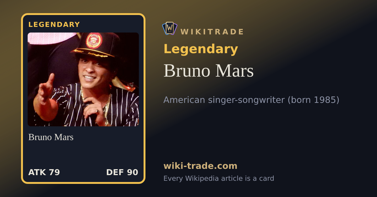 Bruno Mars — Legendary card