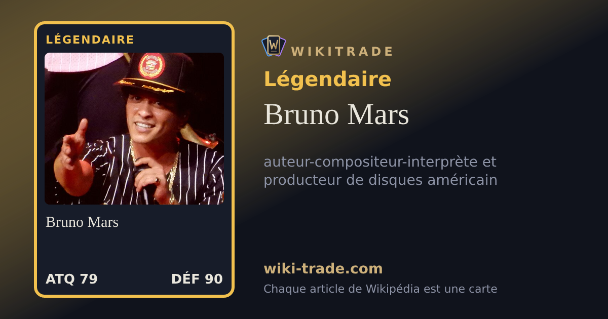 Bruno Mars — carte Légendaire