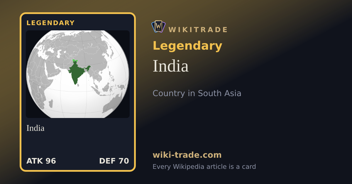 India — Legendary card