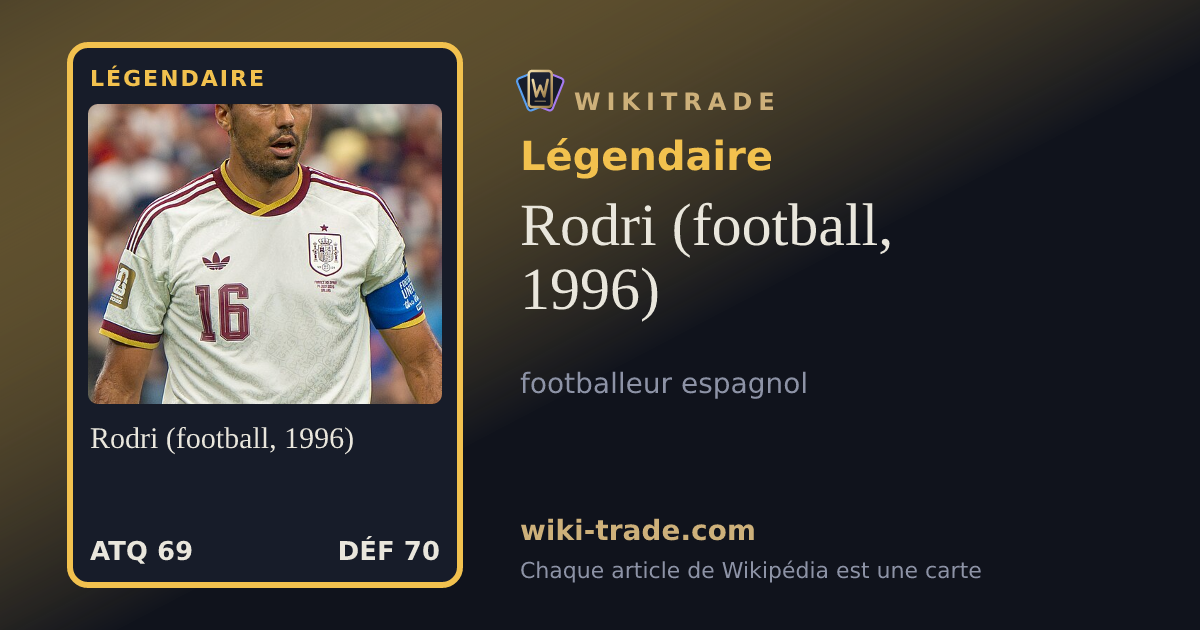 Rodri (football, 1996) — carte Légendaire