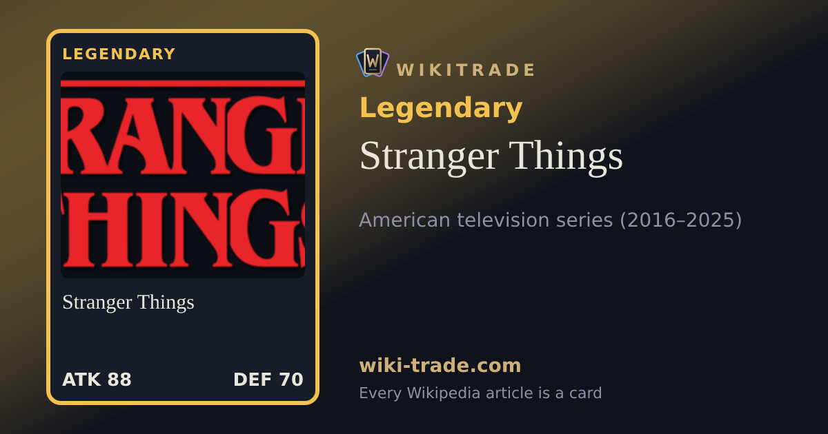Stranger Things — Legendary card