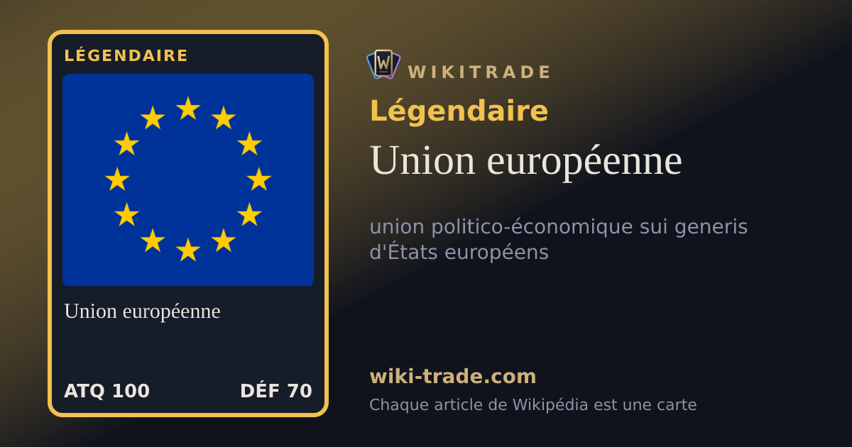 Union européenne — carte Légendaire