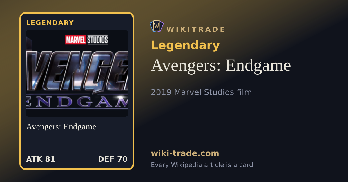 Avengers: Endgame — Legendary card