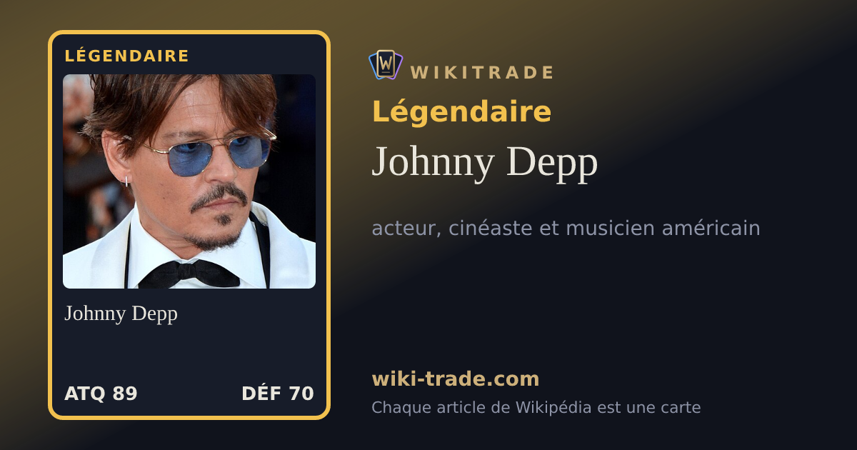 Johnny Depp — carte Légendaire