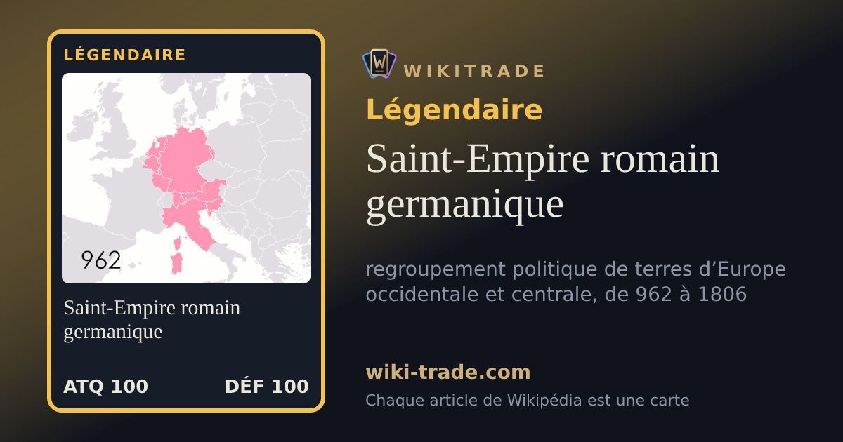 Saint-Empire romain germanique — carte Légendaire