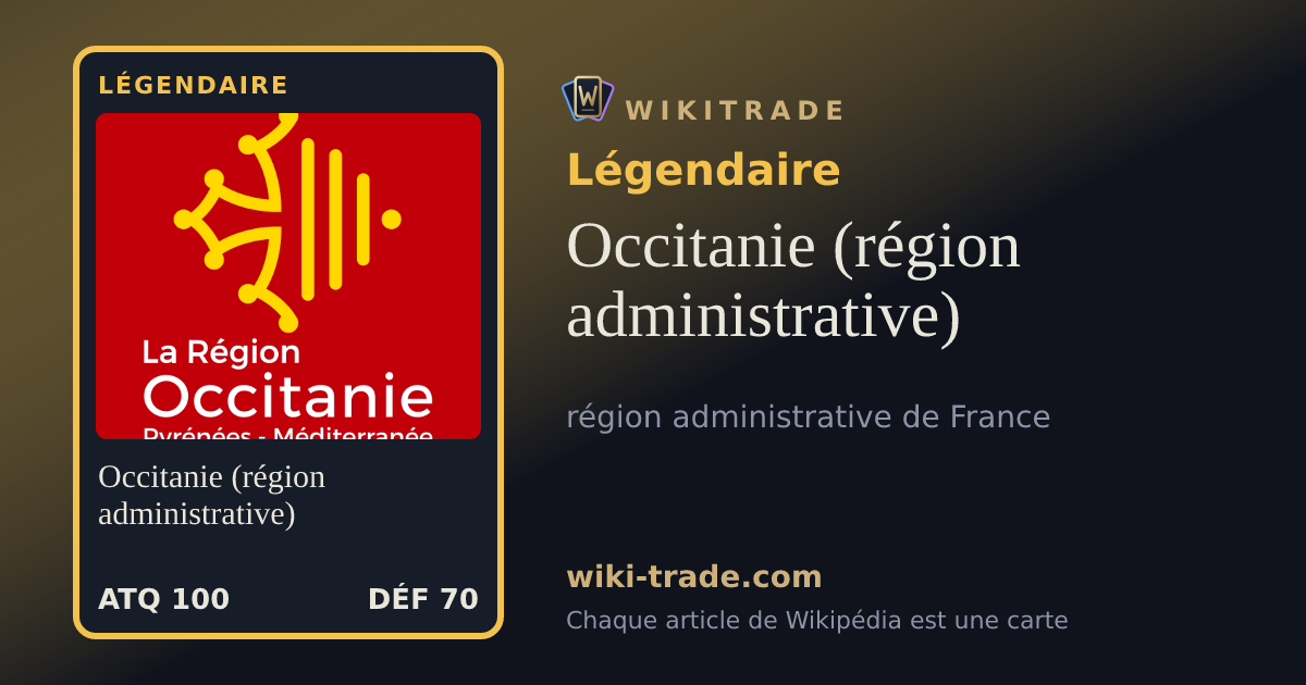 Occitanie (région administrative) — carte Légendaire