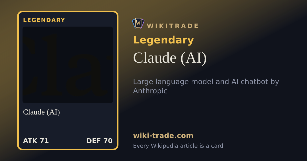 Claude (AI) — Legendary card