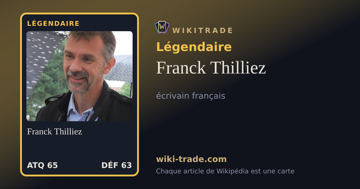 Franck Thilliez — carte Légendaire