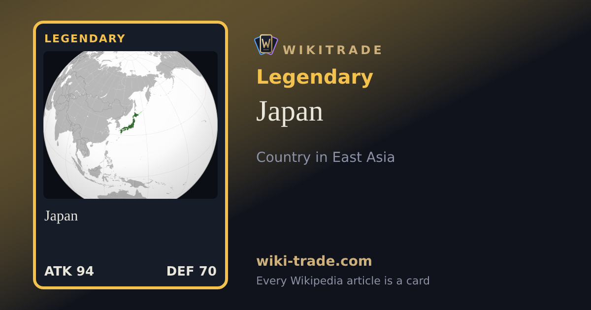 Japan — Legendary card