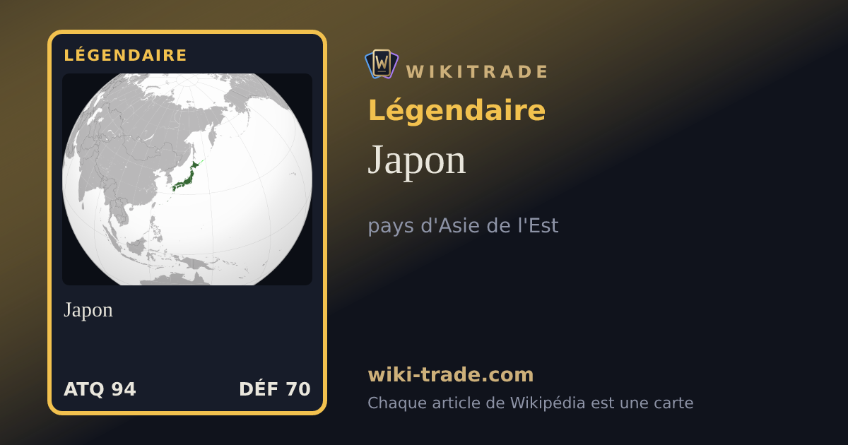 Japon — carte Légendaire