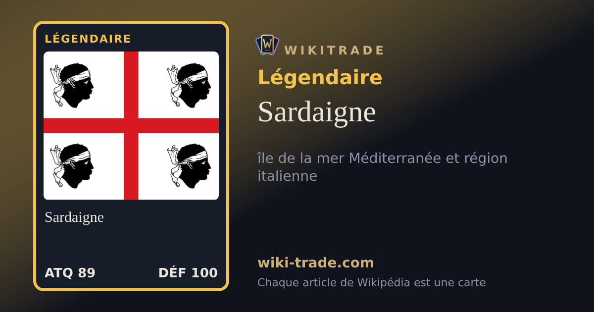 Sardaigne — carte Légendaire