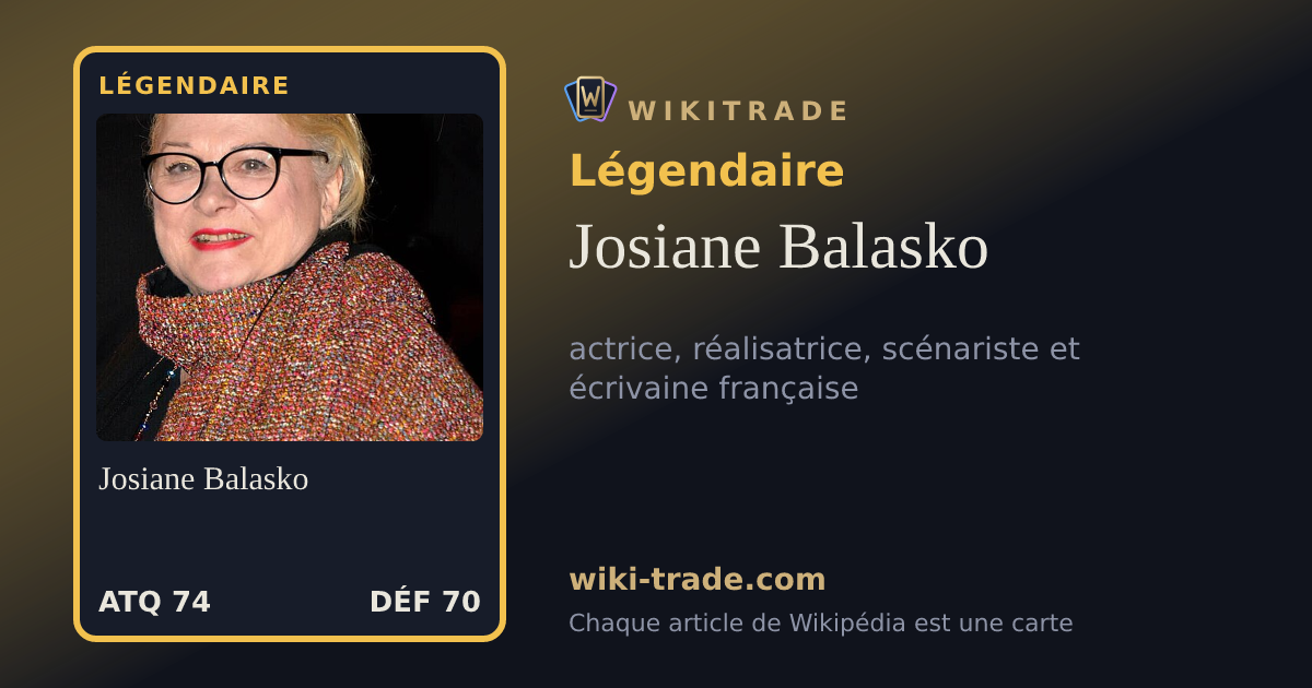 Josiane Balasko — carte Légendaire