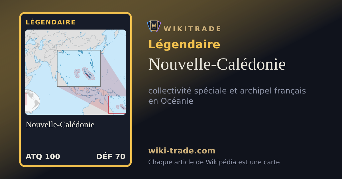 Nouvelle-Calédonie — carte Légendaire