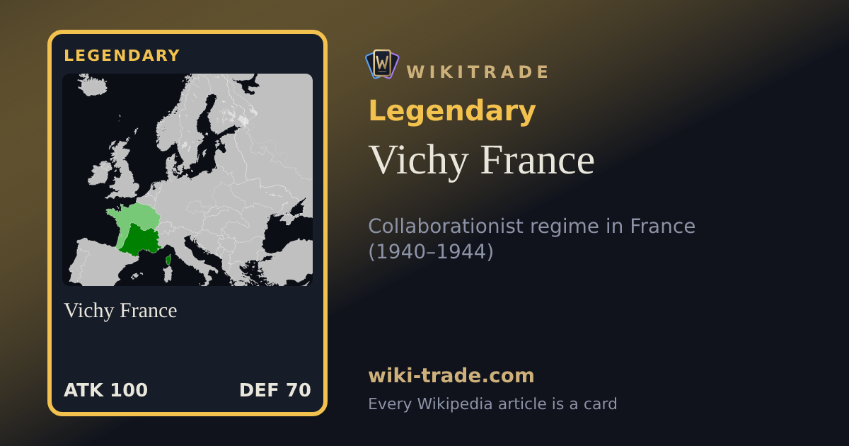 Vichy France — Legendary card