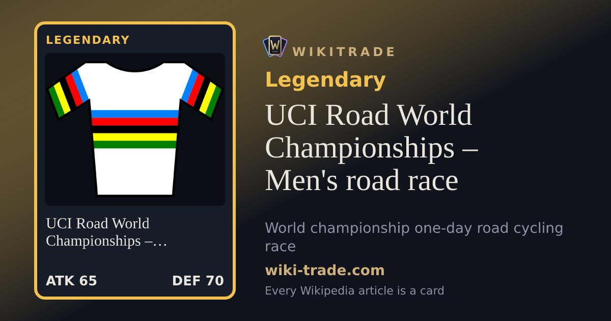 UCI Road World Championships – Men's road race — Legendary card