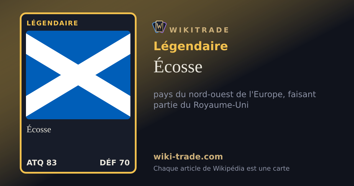 Écosse — carte Légendaire
