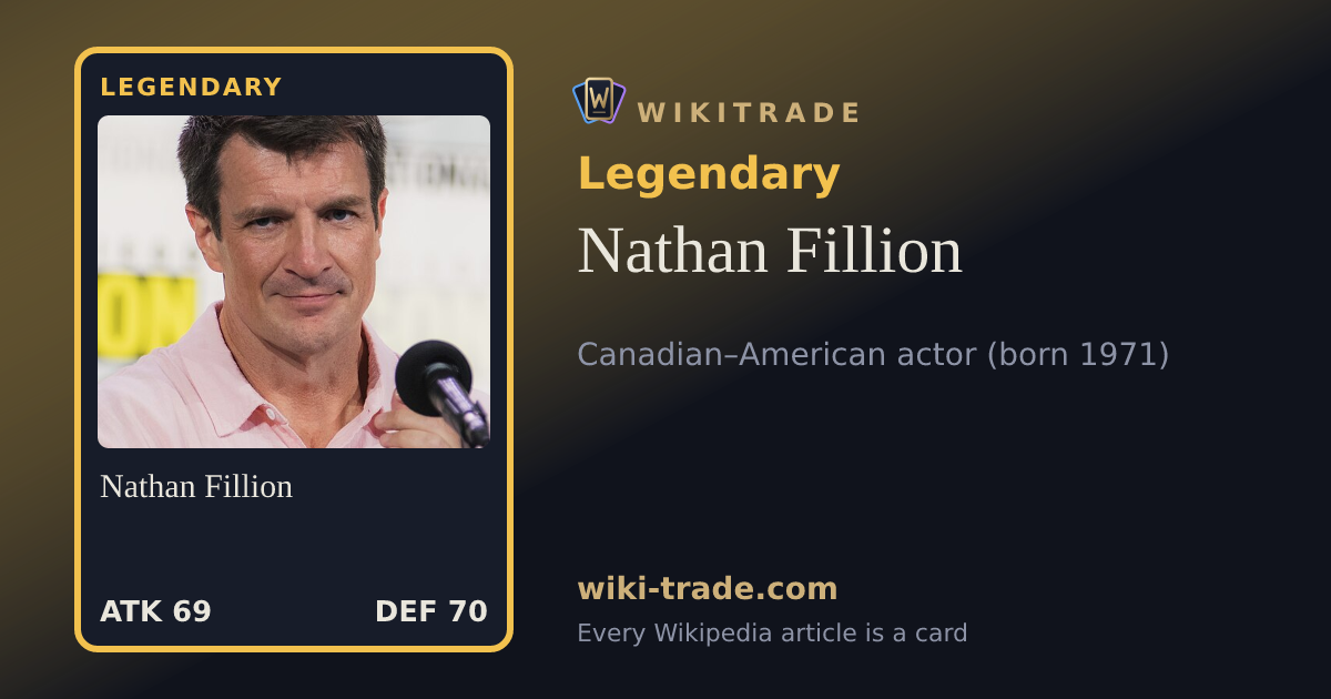 Nathan Fillion — Legendary card