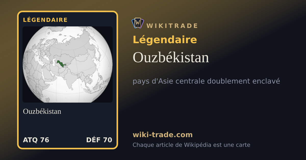 Ouzbékistan — carte Légendaire