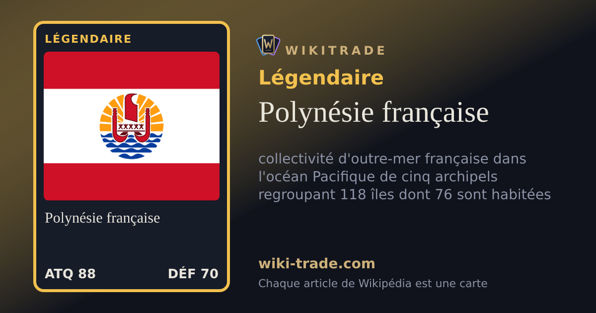 Polynésie française — carte Légendaire