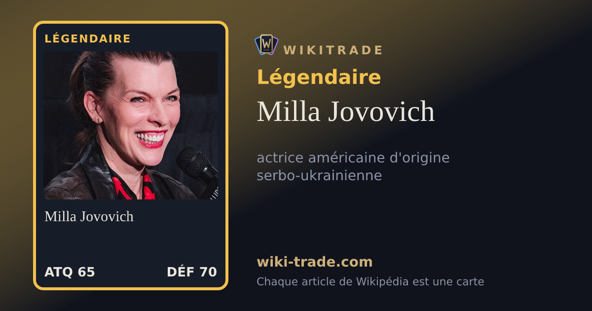 Milla Jovovich — carte Légendaire