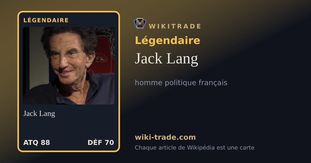 Jack Lang — carte Légendaire
