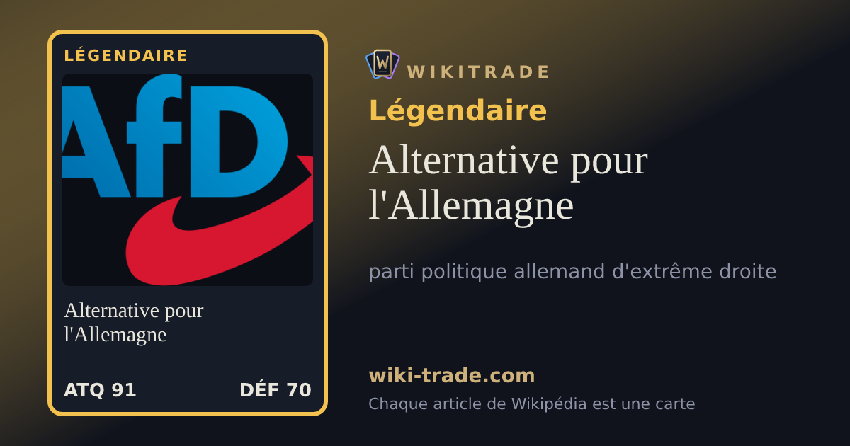 Alternative pour l'Allemagne — carte Légendaire