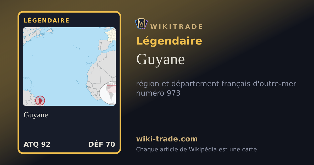 Guyane — carte Légendaire