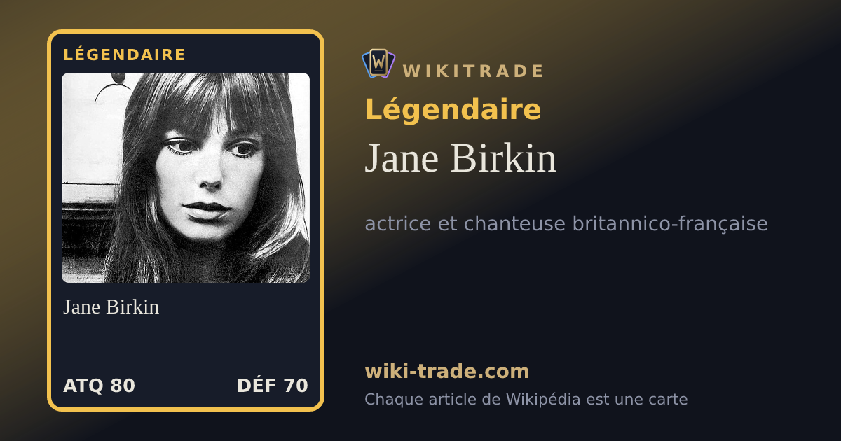 Jane Birkin — carte Légendaire