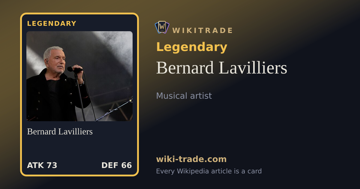 Bernard Lavilliers — Legendary card