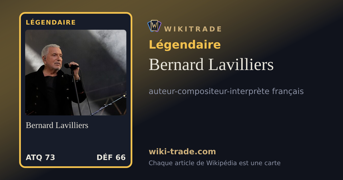 Bernard Lavilliers — carte Légendaire