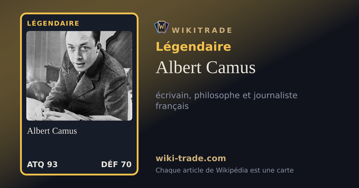 Albert Camus — carte Légendaire
