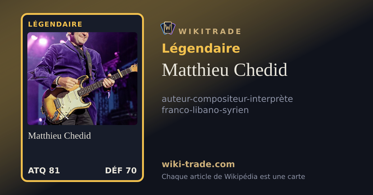 Matthieu Chedid — carte Légendaire